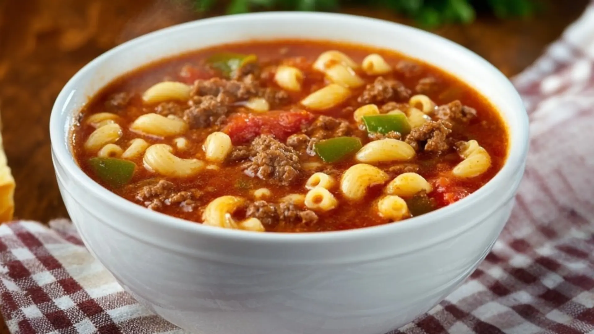 Warm Up Tonight: Easy One-Pot Beef & Tomato Macaroni Soup